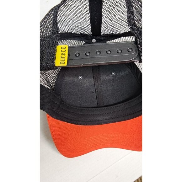 DUCKCO Austin Texas Trucker Hat Mesh Back Snapback Cap Gray, Orange & Black - Picture 7 of 10